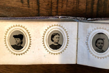 Load image into Gallery viewer, Miniature 1860s Photo Album with Tintypes