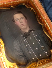 Load image into Gallery viewer, 1850s Sealed Daguerreotype Handsome Man - Miner, Fireman or Sailor? Photo 1800s