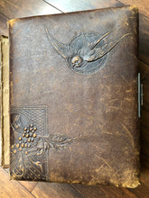 Load image into Gallery viewer, Large Leather Photo Album 52 Cabinet Cards incl Illinois Mayor Wedding Invitation