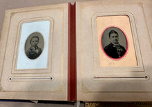 Load image into Gallery viewer, Leather Photo Album with Tintypes & CDVs, Nebraska