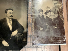 Load image into Gallery viewer, Lot of 10 Antique Tintype Photos Men Women Groups, Victorian Era