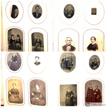 Load image into Gallery viewer, 1860s Antique Photo Album Silver Lake Indiana CDV & Tintype Civil War Tax Stamps