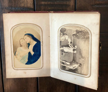 Load image into Gallery viewer, Small Leather Album, 1860s + Some CDV Photos, Incl Royalty