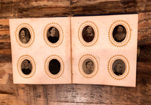 Load image into Gallery viewer, Miniature 1860s Photo Album with 60 Original Tintypes