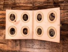 Load image into Gallery viewer, Miniature 1860s Photo Album with 60 Original Tintypes