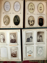 Load image into Gallery viewer, 2 Large Victorian Era Velvet Albums with 97 Photos / Antique 1800s