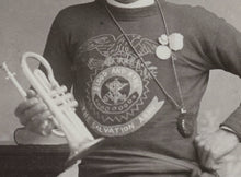 Load image into Gallery viewer, RARE CABINET CARD PHOTO SALVATION ARMY JOE THE TURK ARMENIAN HOLDING CORNET