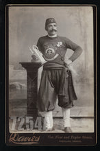 Load image into Gallery viewer, RARE CABINET CARD PHOTO SALVATION ARMY JOE THE TURK ARMENIAN HOLDING CORNET