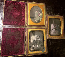 Load image into Gallery viewer, daguerreotype lot tennessee family w black nanny slave tinted doll pre civil war
