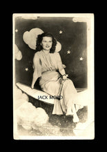 Load image into Gallery viewer, Rare Vintage RPPC Photo ID'd DISABLED WOMAN Sitting on Prop Paper Moon UNUSUAL!