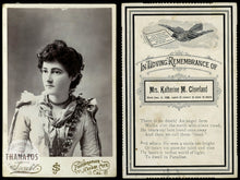 Load image into Gallery viewer, Nevada City Girl Katherine Mooney Died Young Cabinet Card + Memorial 1890s Photo