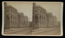 Load image into Gallery viewer, TWO Antique Stereoview Photos Interesting New York Street / Architectural Scenes