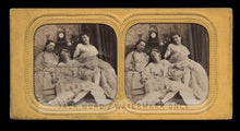 Load image into Gallery viewer, Very Rare Erotic Tissue Stereoview - Nude French Women! Antique 3D Photo