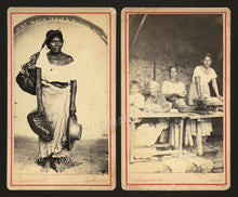Load image into Gallery viewer, 2 Rare 1860s CDV Photos Nicaragua Central America Indians at Market Occupational