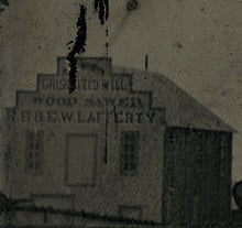 Load image into Gallery viewer, Full Plate Tintype Photo POPE & SONS Storefront Sign + Rooster Weather Vane Rare