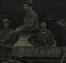 Load image into Gallery viewer, Full Plate Tintype Photo POPE & SONS Storefront Sign + Rooster Weather Vane Rare
