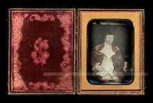 Load image into Gallery viewer, Rare Daguerreotype Painting of British Revolutionary War Soldier Tinted Red Coat