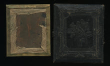 Load image into Gallery viewer, 1850s Daguerreotype Pretty Woman Tinted Red Cuffs Holding Newspaper Glen Falls
