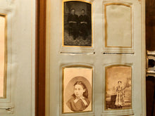 Load image into Gallery viewer, Antique photo album mourning widow Cabinet Cards tintype CDV