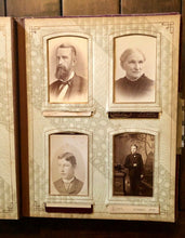 Load image into Gallery viewer, antique photo album cool gothic spider web design cabinet and cdv