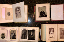 Load image into Gallery viewer, FOUR civil war & later albums 168 total antique photos tintypes cdvs (SA6)