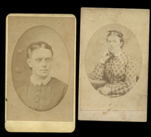 Load image into Gallery viewer, Two CDVs incl Indian Territory Photographer W.S. SOULE FORT SILL OKLAHOMA