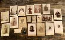 Load image into Gallery viewer, Contents of Antique Photo Album Michigan Wisconsin CDV Cabinet Card Tintype 1800