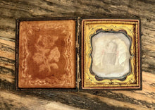 Load image into Gallery viewer, Tinted Post Mortem Daguerreotype, 6th Plate