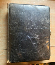Load image into Gallery viewer, Victorian Era Antique Black Leather Photo Album Nice Quality 1800s Scrapbook 8A
