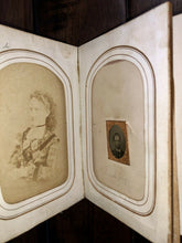 Load image into Gallery viewer, 1860s Photo Album with Antique CDV & Tintype Photos