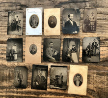 Load image into Gallery viewer, Antique Tintype Photo Lot 1860s 1870s ID'd Rawson Men Women Children 1800s