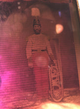 Load image into Gallery viewer, 1/4 tinted ambrotype civil war soldier musician holding OTS saxhorn 1860s Photo