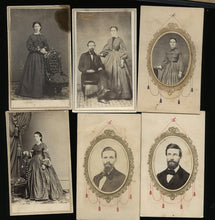 Load image into Gallery viewer, Lot of 1860s CDV Photos with Civil War Tax Stamps California San Francisco