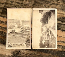 Load image into Gallery viewer, 1860s CDV Photos ORANGE Massachusetts Outdoor Town View + Church from Cemetery
