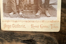 Load image into Gallery viewer, Antique Photo Honey Grove Texas Western Men Cowboys - Photographer Hope Guthrie