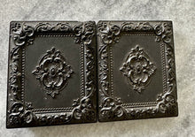 Load image into Gallery viewer, antique tintype photo girl wearing big hat in thermoplastic case 1/9 plate