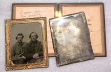 Load image into Gallery viewer, 1860s ID'd CURRIER Man & Son from Maine Civil War Sailor Tintype Photo USN Navy