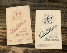 Load image into Gallery viewer, TWO GREAT ELMER CHICKERING PHOTOS OF VICTORIAN ACTRESS ANNIE PIXLEY SAME SITTING