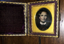 Load image into Gallery viewer, Sealed Miniature 1/16 Daguerreotype Woman Wearing Figural Brooch Pr Connecticut