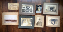 Load image into Gallery viewer, Antique photo lot 1800s 1900s soldier Christmas angel occupational house farming