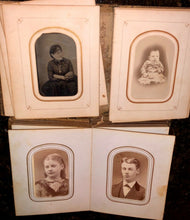 Load image into Gallery viewer, TWO civil war era albums & 74 antique photos tintypes cdvs (SA7) Maine Boston