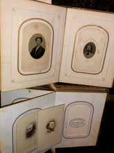Load image into Gallery viewer, TWO civil war era albums & 74 antique photos tintypes cdvs (SA7) Maine Boston