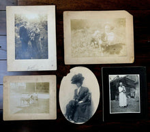 Load image into Gallery viewer, Old Antique Photo Lot People & their Pet Dogs Jack Russell Dalmatians Puppy Etc