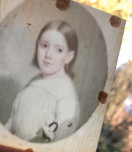 Load image into Gallery viewer, Edward Dodge Antique Portrait Miniatures Virginia Mother & Daughter Holding Doll