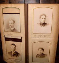 Load image into Gallery viewer, FOUR large oblong antique victorian photo albums some kansas many ids genealogy