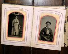 Load image into Gallery viewer, Tintype Photo Album from Tennessee Estate Possible Civil War Confederate Soldier