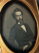 Load image into Gallery viewer, 1/6 Daguerreotype Handsome Dashing Man with Mutton Chops Goatee Beard 1850s