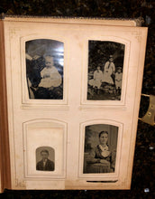 Load image into Gallery viewer, large leather album and 56 antique photos