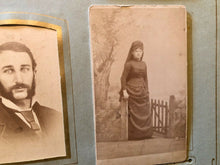 Load image into Gallery viewer, Antique photo album mourning widow Cabinet Cards tintype CDV