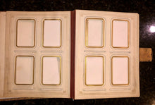 Load image into Gallery viewer, Substantial Antique Photo Album, Pebbled Leather - Empty - Can hold 132 CDVs & Cabinet Cards
